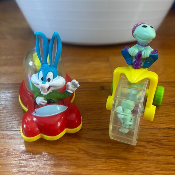 Vintage 1992 Set of 2 Warner Bros Tiny Toon Adventures McDonalds Happy Meal Toys - Picture 1 of 5